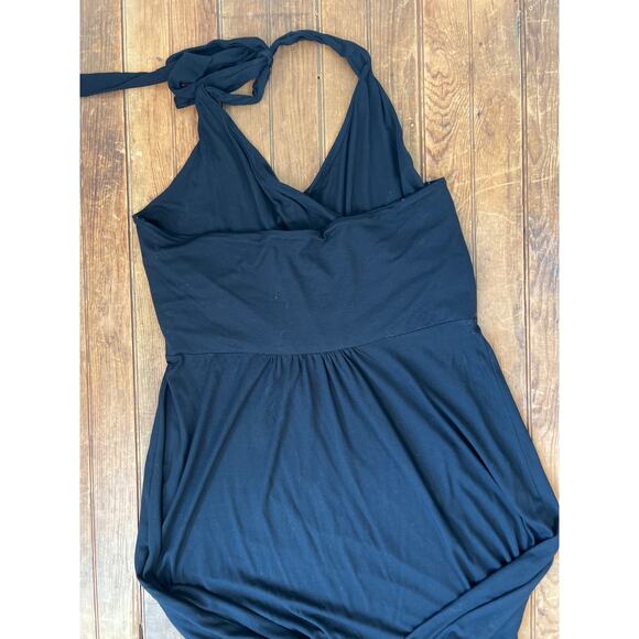 Woman’s Boden St Lucia black knit fit and flare halter dress midi size xl - Picture 4 of 6